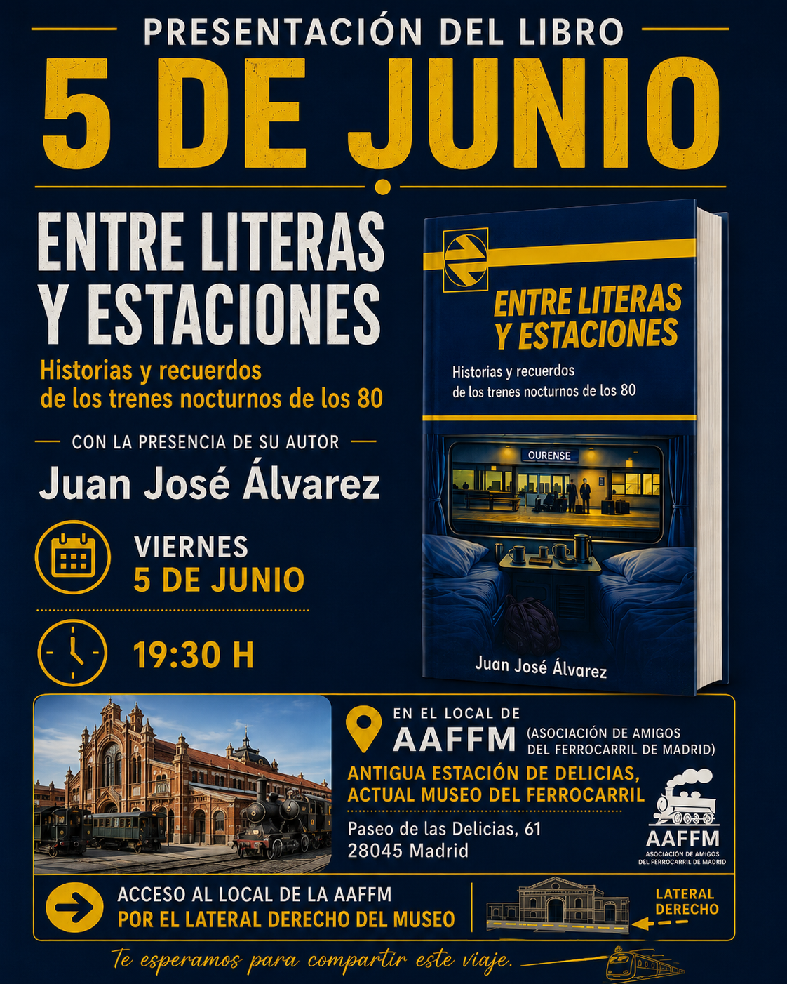 Cartel de la presentación en Madrid